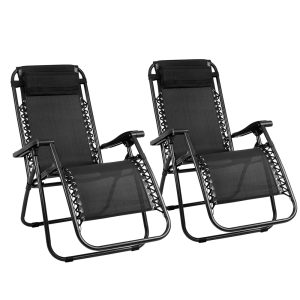 Zero Gravity Recliner Chairs Outdoor Sun Lounge Beach Chair Camping