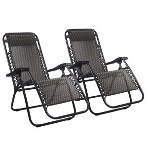 Zero Gravity Recliner Chairs Outdoor Sun Lounge Beach Chair Camping