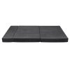 Barrington Bedding Folding Foam Mattress Portable Bed Mat Velvet – DOUBLE, Dark Grey