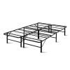 Folding Metal Bed Frame – Black – DOUBLE