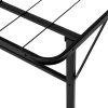 Folding Metal Bed Frame – Black – DOUBLE