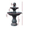 3 Tier Solar Powered Water Fountain – Black