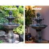 3 Tier Solar Powered Water Fountain – Black