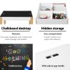 Kids Table Chair Set Children Storage Study Desk Toy Play Game Chalkboard