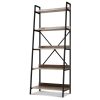 Bookshelf Metal Bookcase Bookshelves Oak Book Shelf Display Storage – 5 Tier