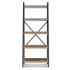 Bookshelf Metal Bookcase Bookshelves Oak Book Shelf Display Storage – 5 Tier