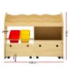 3 Tiers Kids Bookshelf Storage Children Bookcase Toy Box Organiser Display