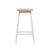 2x Bar Stools Wooden Chairs Oak