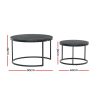 Nesting Coffee Table Set of 2 Marble Effect Tika