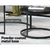 Nesting Coffee Table Set of 2 Marble Effect Tika