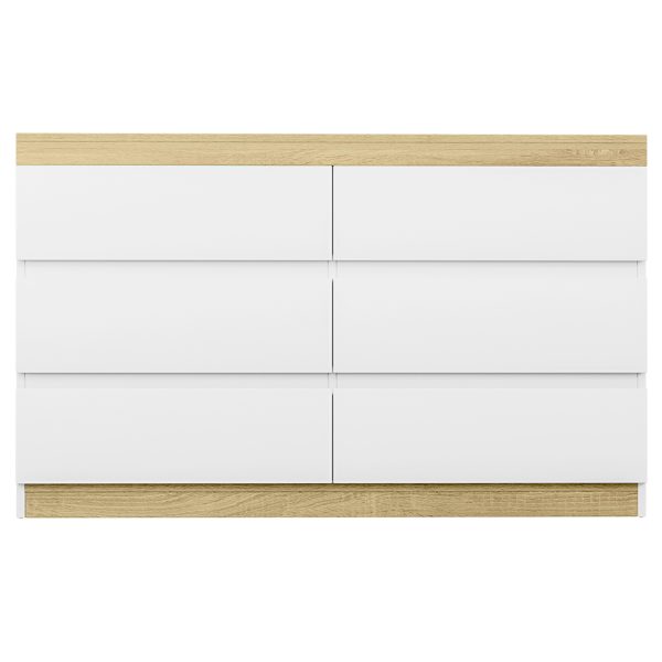 6 Chest of Drawers Cabinet Dresser Table Tallboy Storage Bedroom White