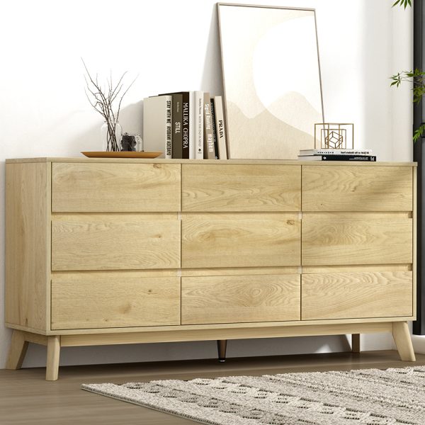 9 Chest of Drawers Tallboy Cabinet – XAVI Pine