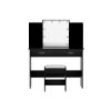 Dressing Table Set Stool 10 Led Bulbs Black Dulcea