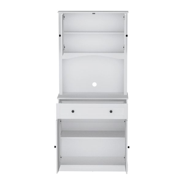 Buffet Sideboard Cabinet Cupboard Pantry Storage Shelves Hutch White