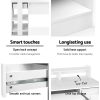 Computer Desk Shelf Drawer Cabinet White 100CM