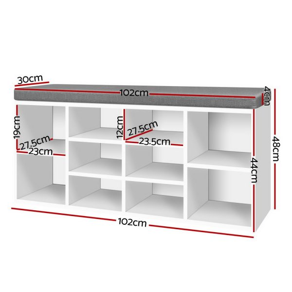 Bench Wooden Shoe Rack Storage