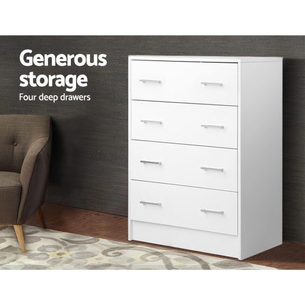 4 Chest of Drawers – ANDES White