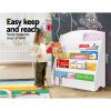 5 Tiers Kids Bookshelf Magazine Shelf Rack Organiser Bookcase Display – White