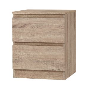 Marden Bedside Tables Drawers Side Table Bedroom Furniture Nightstand Lamp – Oak