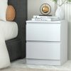 Marden Bedside Tables Drawers Side Table Bedroom Furniture Nightstand Lamp – White