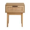 Bedside Tables Side Table Rattan Drawers Nightstand