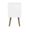 Bedside Table 2 Drawers – BONDS White