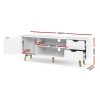 TV Cabinet Entertainment Unit 120cm White Larin