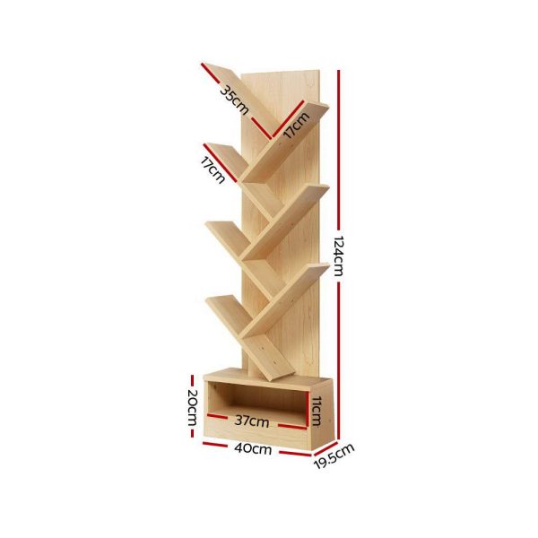 Display Shelf Tree Bookshelf Book Storage Rack Bookcase