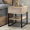 Bedside Table 1 Drawers with Shelf – CASEY