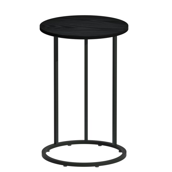 Coffee Table Side Table Round Black Martha