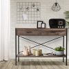 Console Table 2 Drawers Walnut Marconi