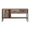 Reidsville TV Stand Entertainment Unit Storage Cabinet Industrial Rustic Wooden 120cm