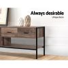 Reidsville TV Stand Entertainment Unit Storage Cabinet Industrial Rustic Wooden 120cm