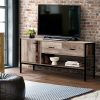 Reidsville TV Stand Entertainment Unit Storage Cabinet Industrial Rustic Wooden 120cm