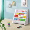 4 Tiers Kids Bookshelf Magazine Shelf Children Bookcase Rack Organiser