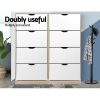 Shoe Rack Cabinet 60 Pairs 4-tier White Elen