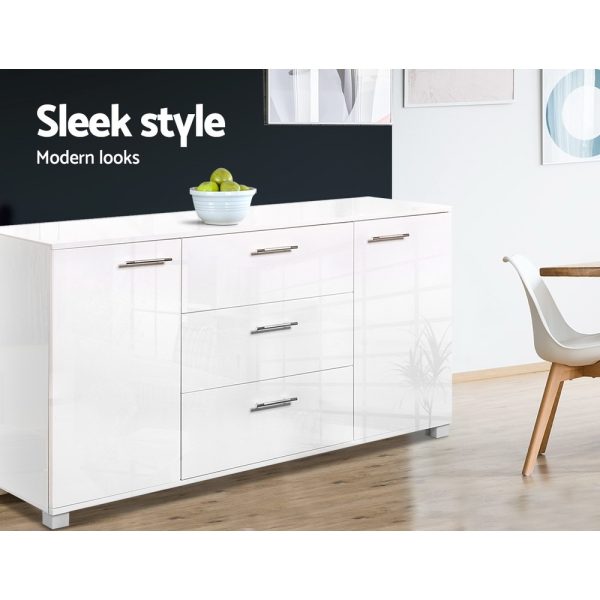 Buffet Sideboard High Gloss – White