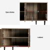 Corner Entertainment Unit Stand TV Cabinet Open Storage Shelf 120CM