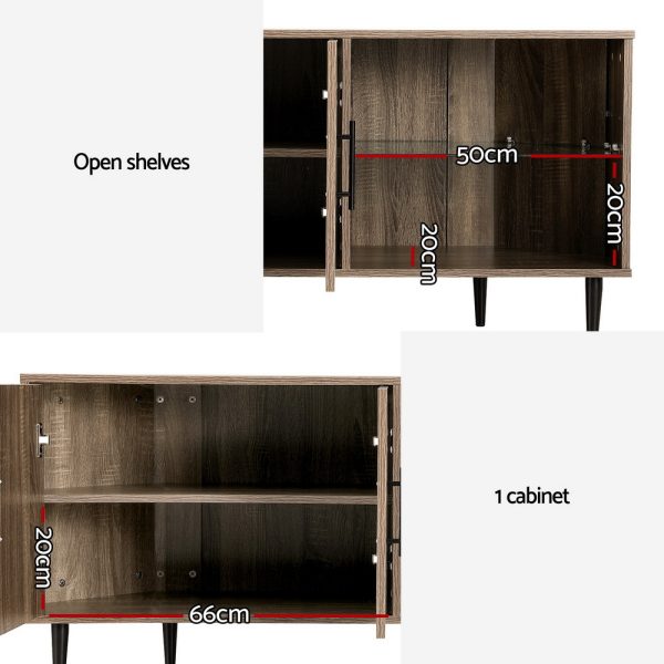 Corner Entertainment Unit Stand TV Cabinet Open Storage Shelf 120CM