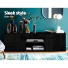 Wailuku 130cm RGB LED TV Stand Cabinet Entertainment Unit Gloss Furniture – Black