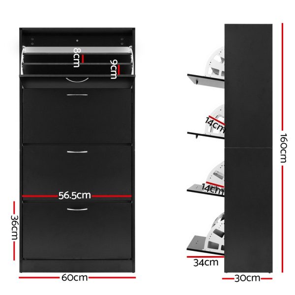 Shoe Cabinet Shoes Storage Rack Organiser 60 Pairs Shelf Drawer