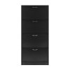 Shoe Cabinet Shoes Storage Rack Organiser 60 Pairs Shelf Drawer – Black