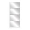 Shoe Rack Cabinet Mirror 60 Pairs White Rira