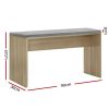 Dining Bench Upholstery Seat Wooden Chair Oak 90cm