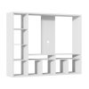 Entertainment Center Unit TV Stand TV Cabinet Open Shelves 183CM White