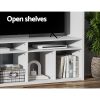 Entertainment Center Unit TV Stand TV Cabinet Open Shelves 183CM White