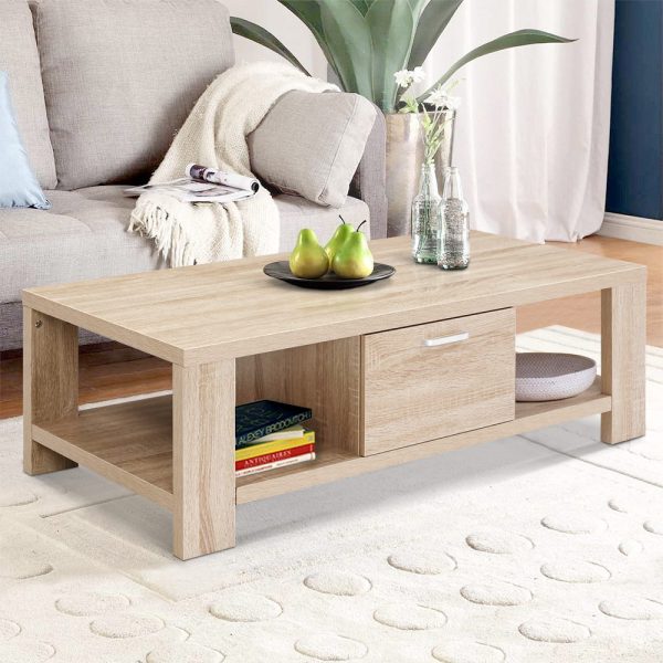 Coffee Table 1 Drawer Oak Maxi