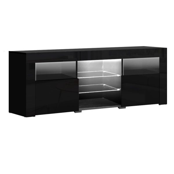 Adel TV Cabinet Entertainment Unit Stand RGB LED Gloss Furniture 160cm