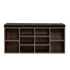 Shoe Cabinet Bench Shoes Storage Rack Organiser Shelf Cupboard Box Walnut