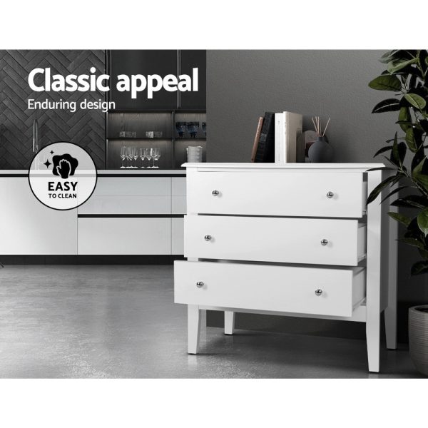 3 Chest of Drawers – BRITTANY White